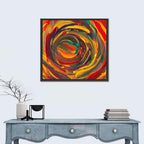 Vibrant Spiral Vortex Abstract Wall Art