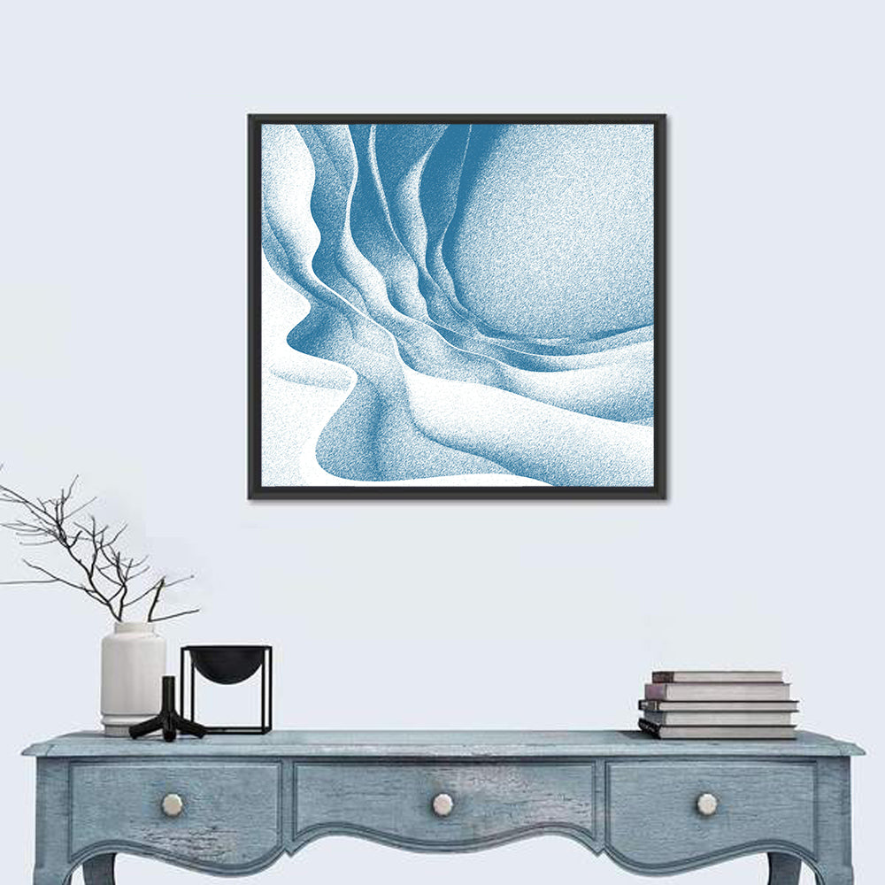 Blue Topographical Waves Wall Art