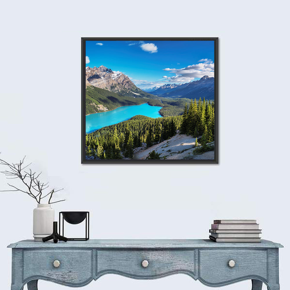 Peyto Lake, Banff National Park Wall Art in a room, square