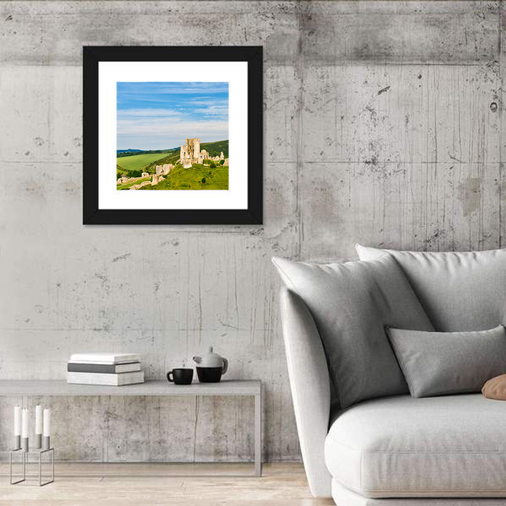 The Ruins Of Corfe Castle Wall Art