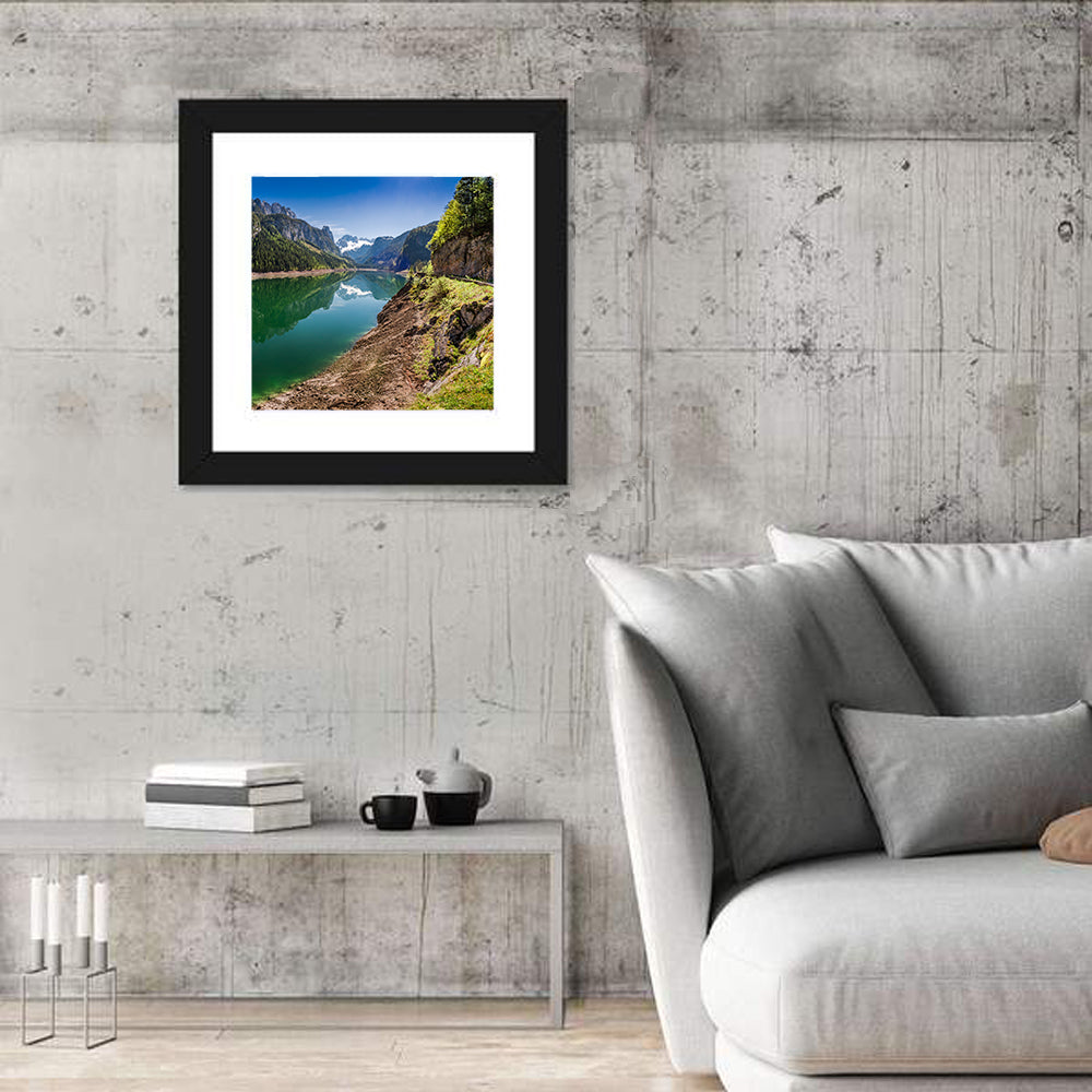 Gosausee Lake Austria Wall Art in a room, square