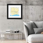 Côte D'ivoire Political Map Wall Art