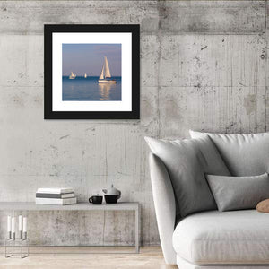 Lake Balaton With Sailboats Wall Art