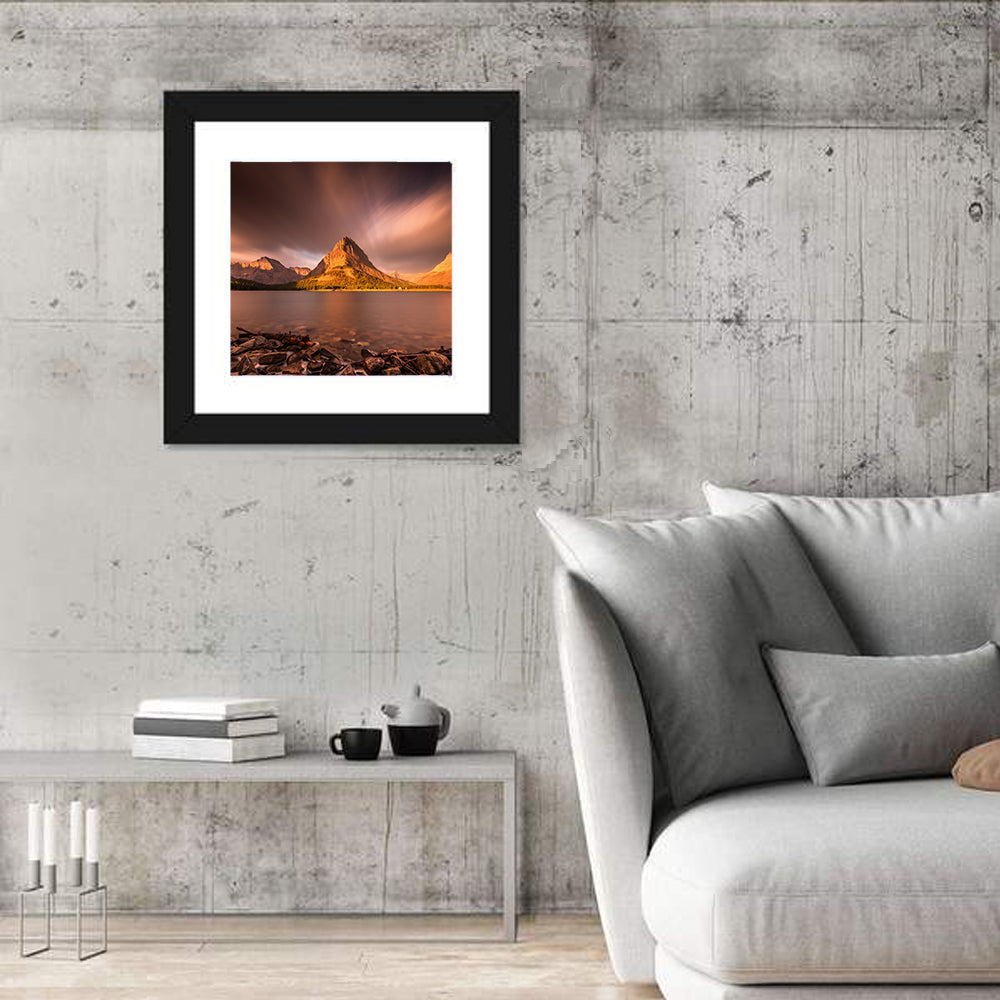 Mount Grinnell At Sunrise Wall Art