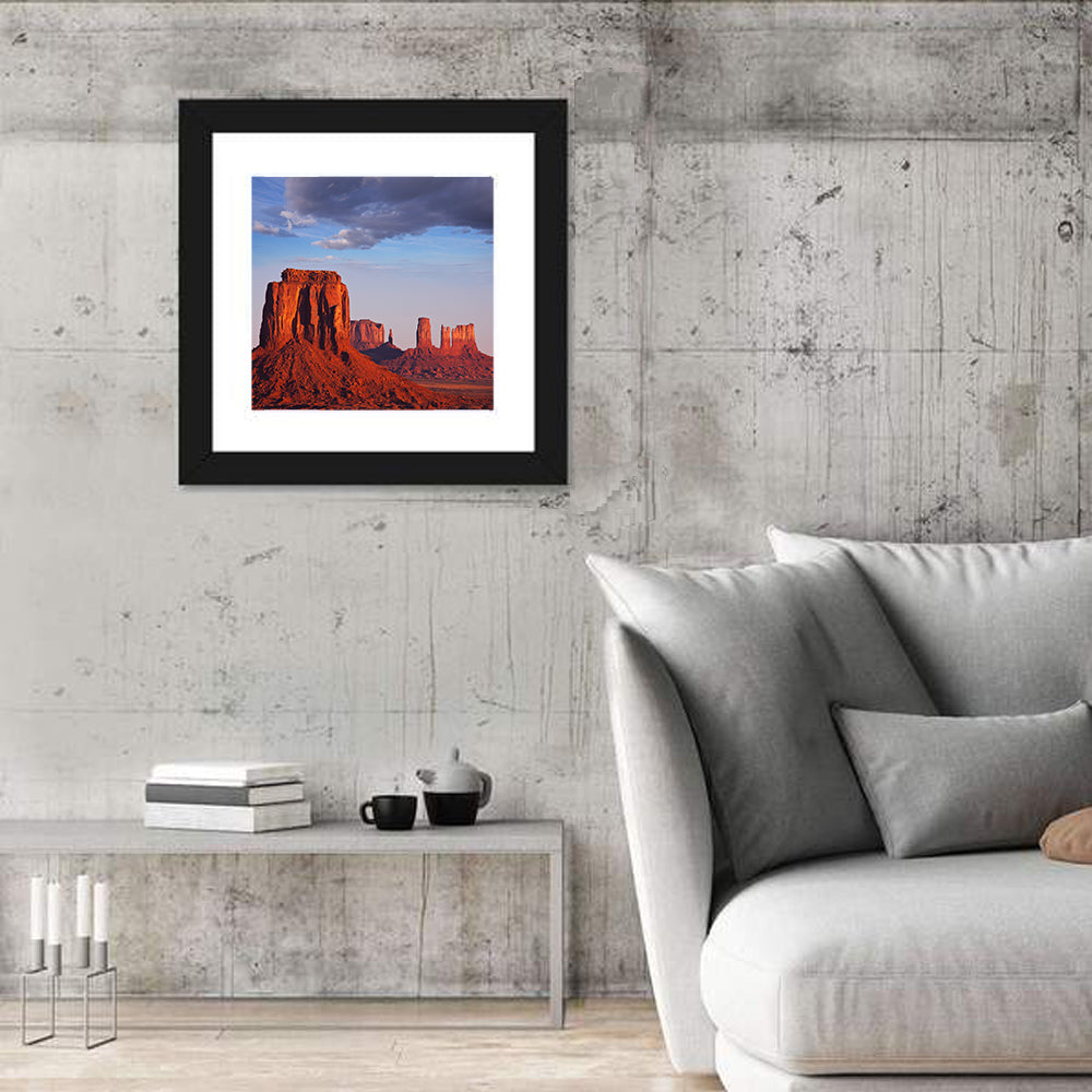 Monument Valley Mesa at Golden Hour Wall Art