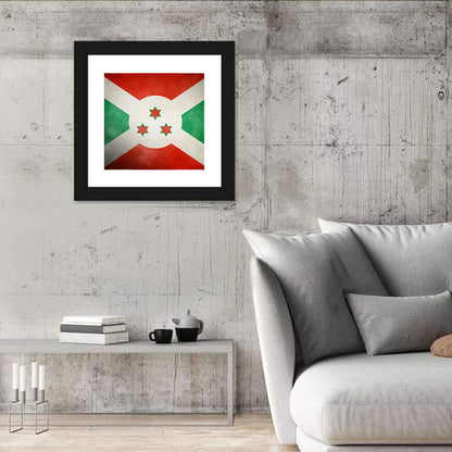 Flag Of Burundi Faso Wall Art