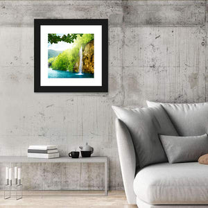 Waterfall In Deep Forest Of Croatia Wall Art