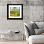 Kentucky Rolling Hills Illustration Wall Art