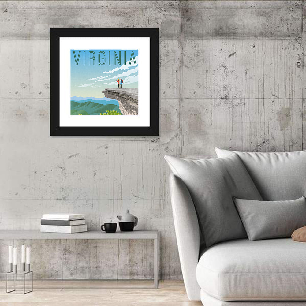 Mcafee Knob Virginia Wall Art in a room, square