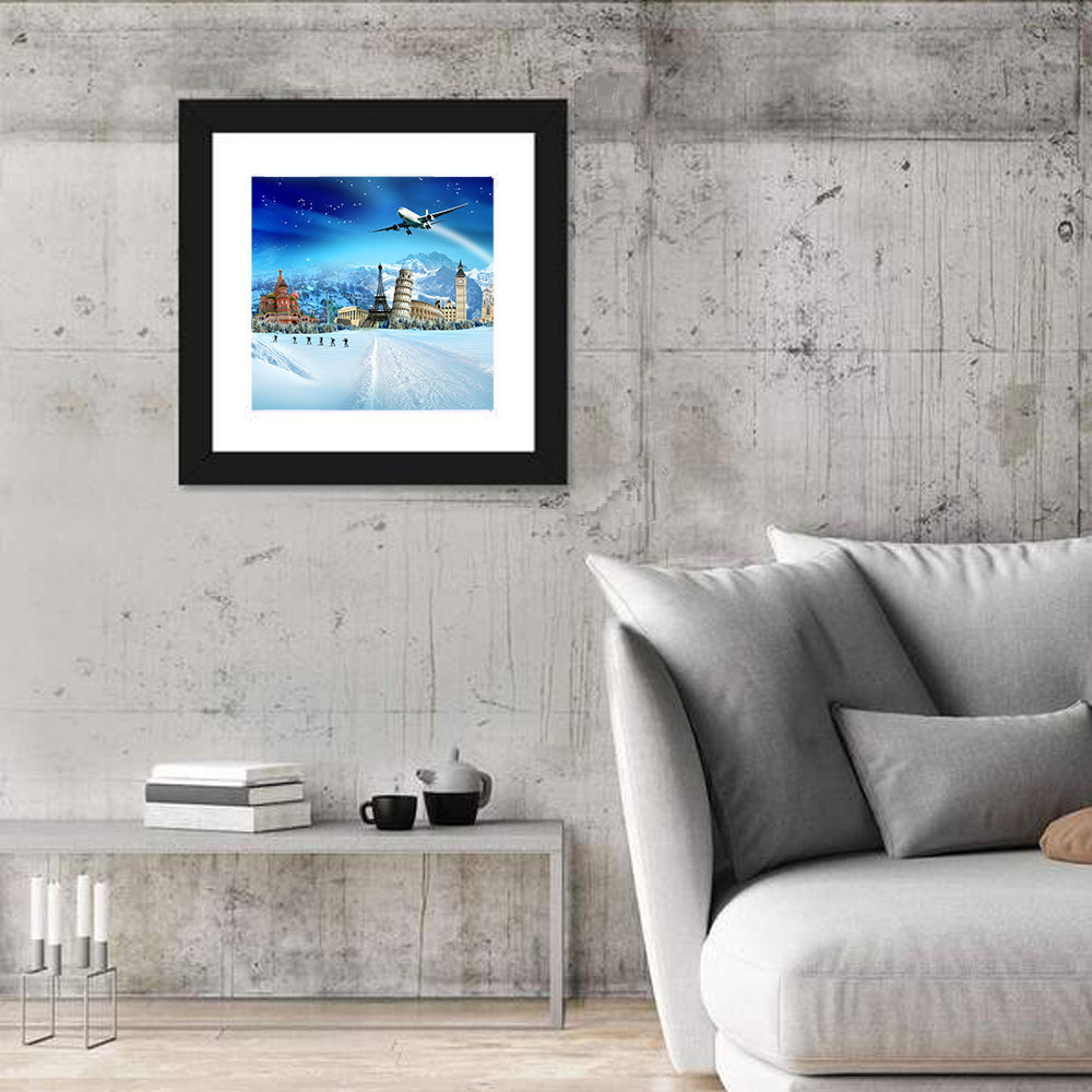 Global Winter Travel Montage Wall Art