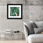 Polka Dot Tropical Leaf Pattern Wall Art