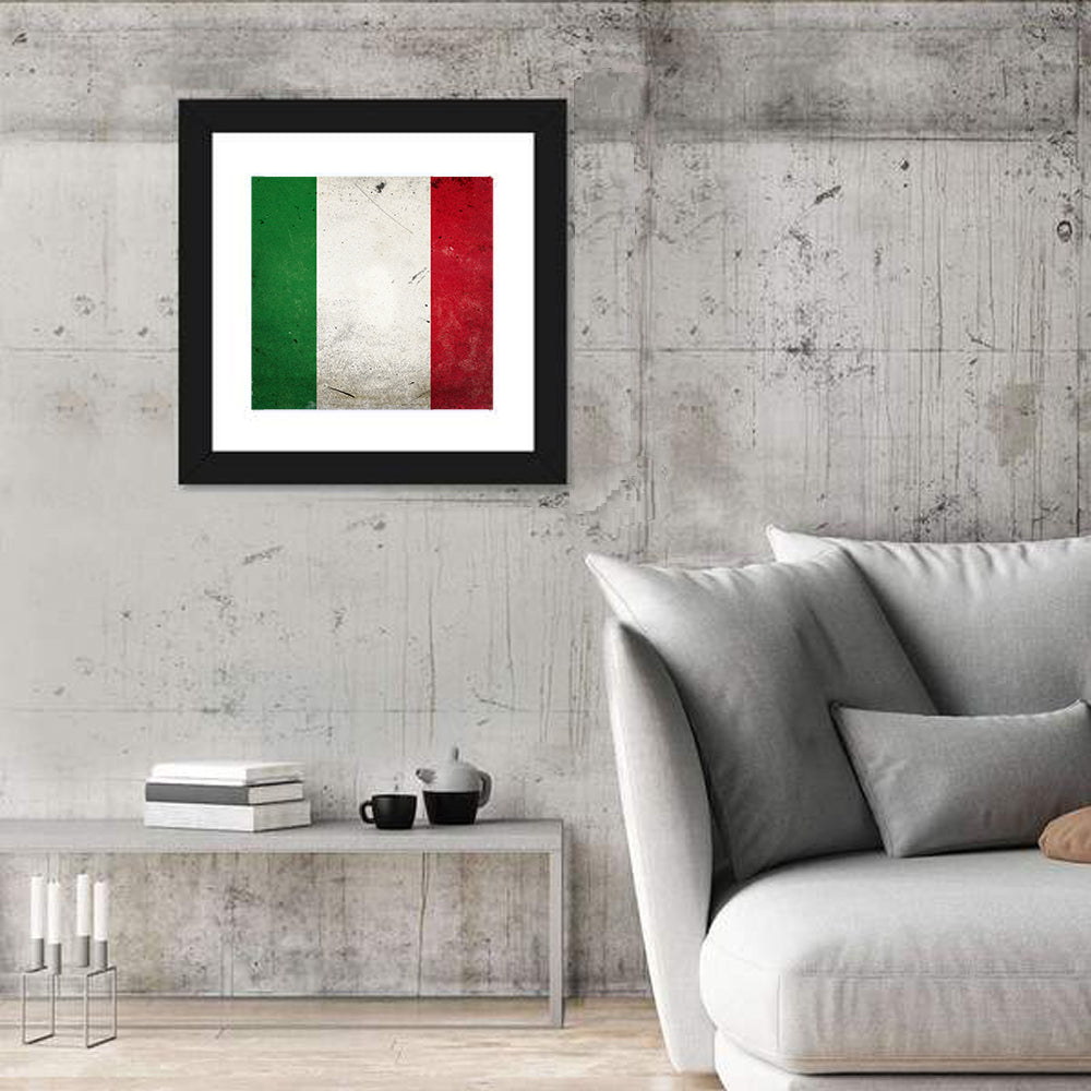 Distressed Italian Flag Wall Art