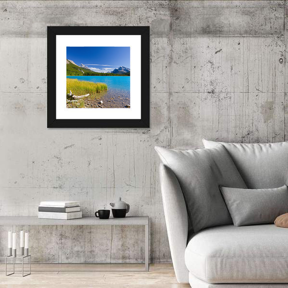 Jasper Lake with Driftwood Wall Art in a room, square