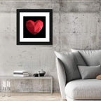 Low-poly Red Heart Wall Art