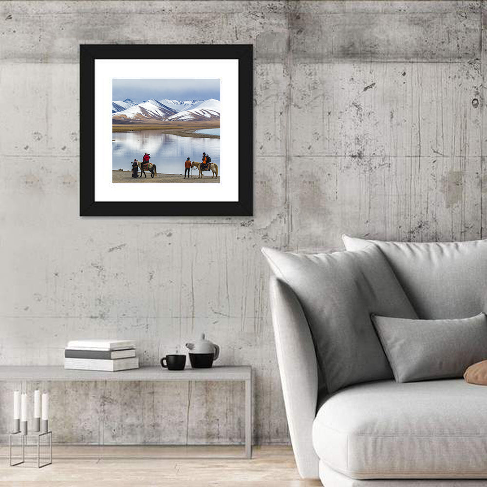 Namco Lake with Horse Riders Wall Art