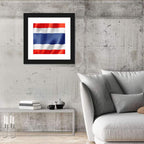 Thai Flag with Waving Stripes Wall Art