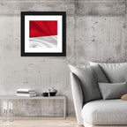Indonesia Monaco Waving Flag Wall Art