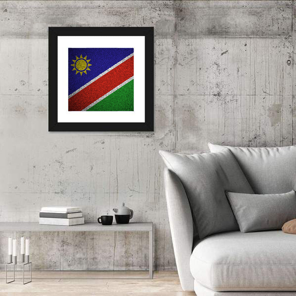Namibian Flag Graphic Wall Art