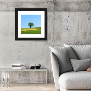 Lonely Tree At Meadow Wall Art