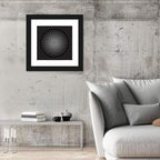 Monochrome Checkerboard Spiral Wall Art