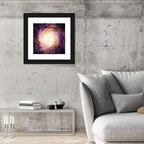 Spiral Galaxy with Golden Core Wall Art