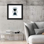 Hand Drawn Hourglass with Moth Wall Art