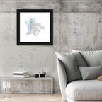 Budapest City Map Wall Art
