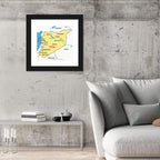 Map of Syria Wall Art