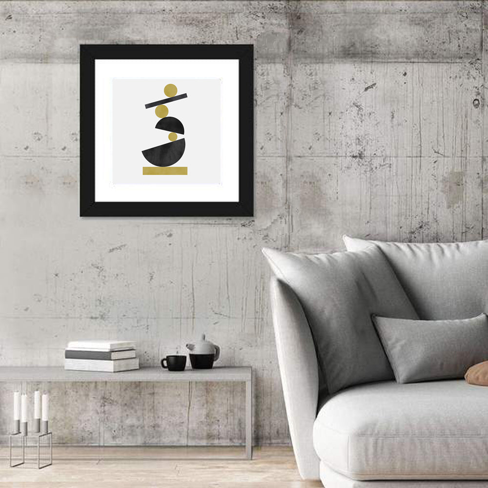 Balanced Geometric Stack Wall Art