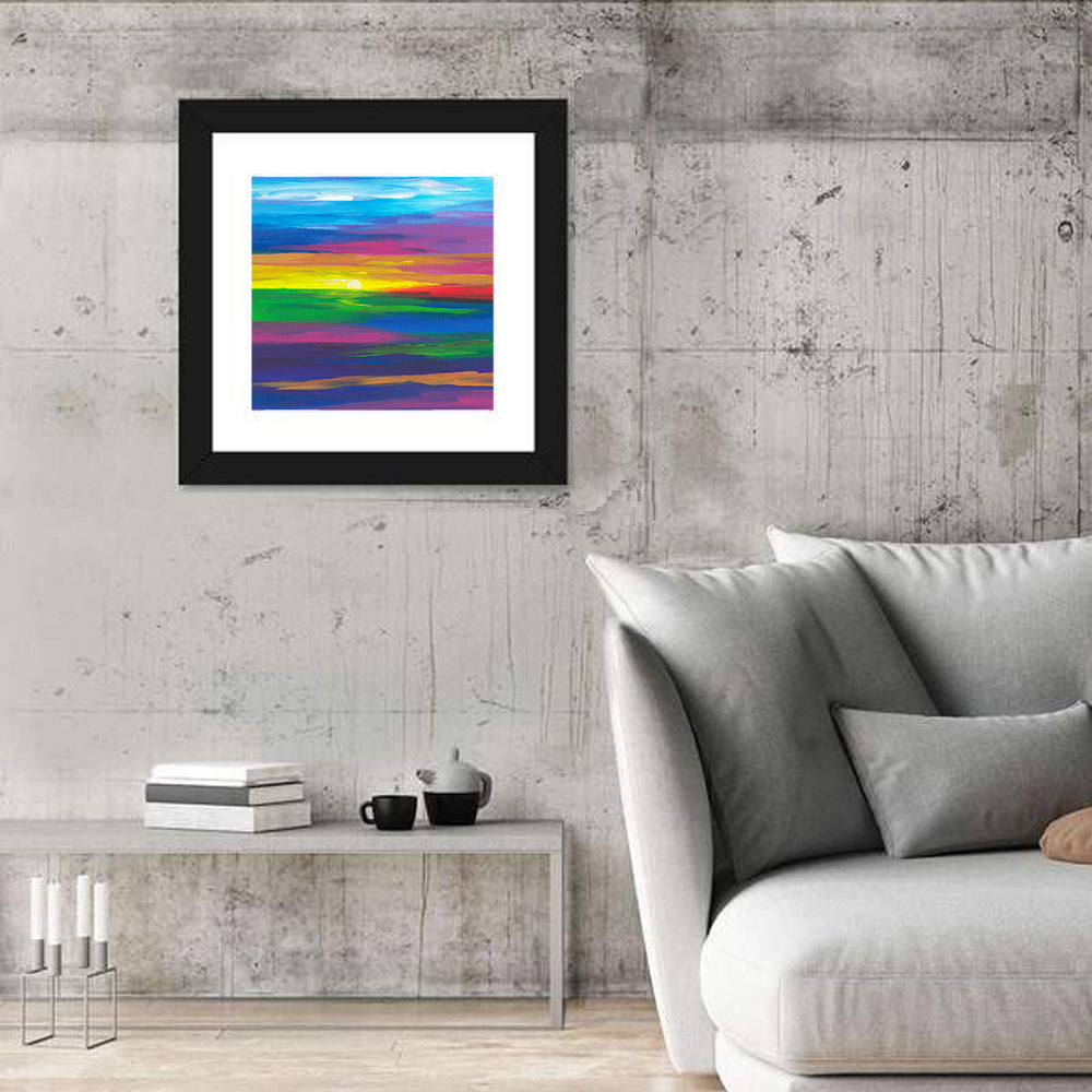 Colorful Abstract Sunset Wall Art