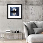 Silhouette Before Full Moon Wall Art