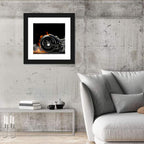 Motorcycle Burnout with Flames Wall Art