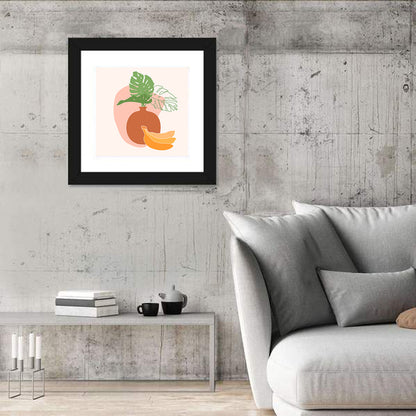 Monstera and Bananas Still Life Wall Art