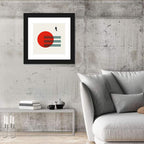 Minimalist Astronaut and Red Planet Wall Art