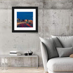 Denver Skyline with Light Trails Wall Art