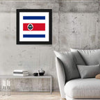 Costa Rica Flag with Coat of Arms Wall Art