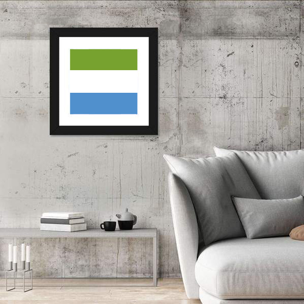Sierra Leone Tricolor Flag Wall Art