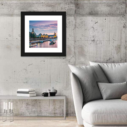 Dresden City & Elbe River Wall Art