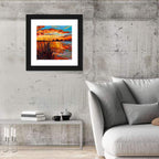 Golden Sunset Over Lake Wall Art