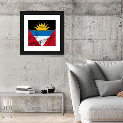 Waving Antigua & Barbuda Flag Wall Art