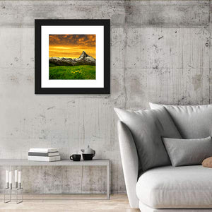 Matterhorn in the sunset at Swiss Alps Wall Art