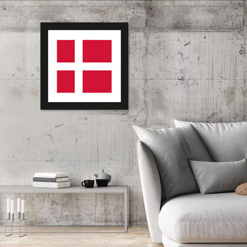 Danish Flag Nordic Cross Wall Art
