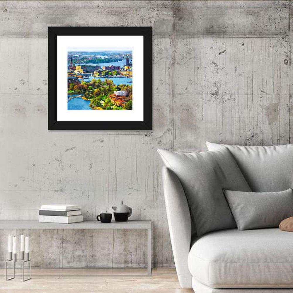 Gamla Stan Harbor Panorama Wall Art
