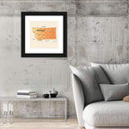 Montana State Map Wall Art