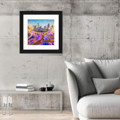 Shanghai Highways Skyline Wall Art