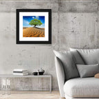 Solitary Green Tree on Sand Dune Wall Art
