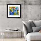 Colorful Quilted Circle Pattern Wall Art