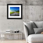 Curved Asphalt Road Through Forest Wall Art