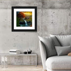 Thatched Cottage by Mountain Stream Wall Art