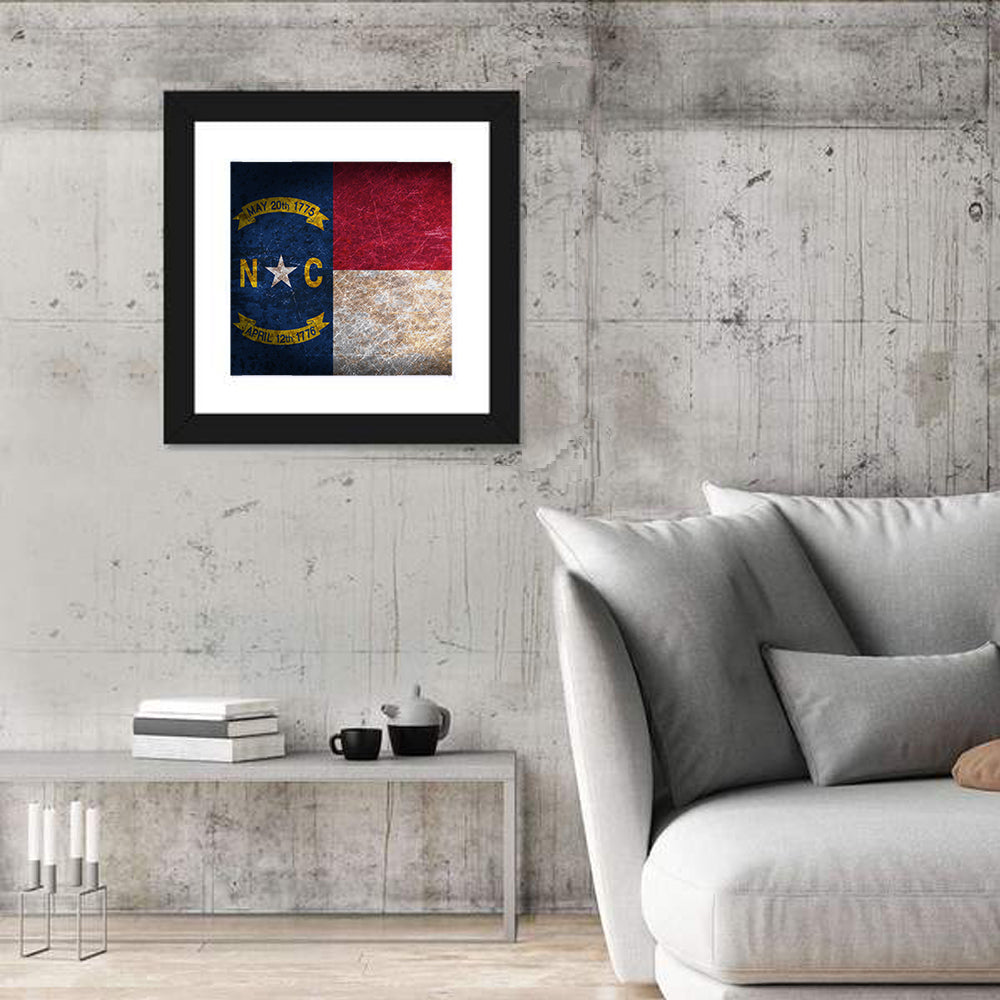 Vintage North Carolina State Flag Wall Art